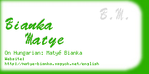 bianka matye business card